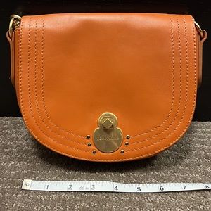 Longchamp Cavalcade Crossbody Leather Pumpkin NWT